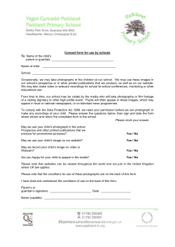 consent form for photo/media/website/video