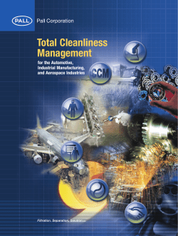 Total Cleanliness Management for the Automotive, Industrial