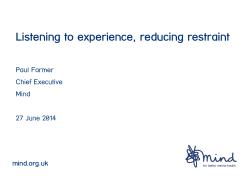 Mental Health - Restraint Reduction Network