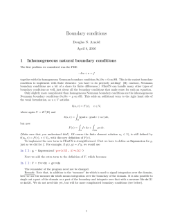 Boundary conditions - Math-UMN