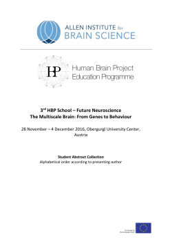 Abstract Collection - HBP Education Programme