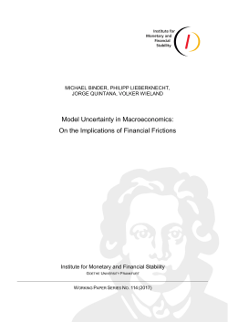 Model Uncertainty in Macroeconomics: On the - imfs