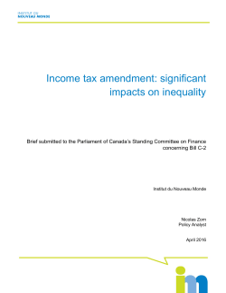 Income tax amendment: significant impacts on inequality