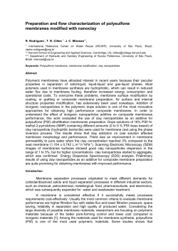 Preparation and flow characterization of polysulfone membranes