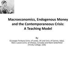 Macroeconomics, Endogenous Money and the Contemporaneous