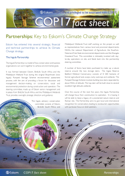 Partnerships: Key to Eskom`s Climate Change Strategy