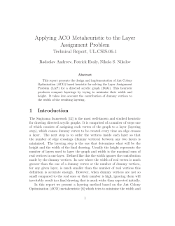 Applying ACO Metaheuristic to the Layer Assignment Problem