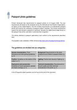 Passport photo guidelines - Finland Visa Informations