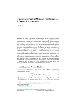 Dynamical Systems in One and Two Dimensions