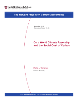 On a World Climate Assembly and the Social Cost of Carbon