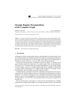 Strongly Regular Decompositions of the Complete Graph