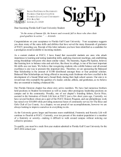 Sigma Phi Epsilon Fraternity - Florida Gulf Coast University