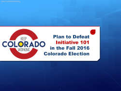 Defeat initiative 101