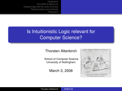 Is Intuitionistic Logic relevant for Computer Science?