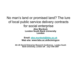 No man`s land or promised land? The lure of local public service