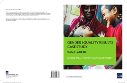 Gender Equality Results Case Study-Bangladesh