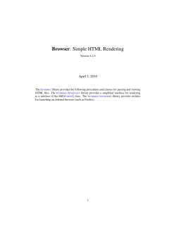 Browser: Simple HTML Rendering