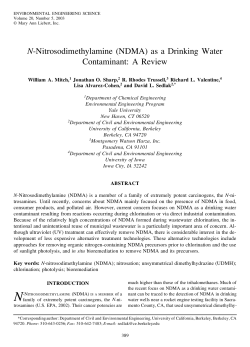 N-Nitrosodimethylamine (NDMA) as a Drinking Water Contaminant