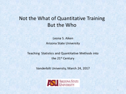 Teaching Statistics - Peabody College