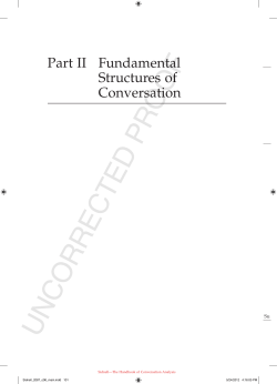 Part II Fundamental Structures of Conversation