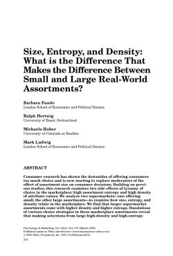 Size, entropy, and density: What is the difference that makes the