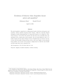 Evolution of behavior when duopolists choose prices and quantities