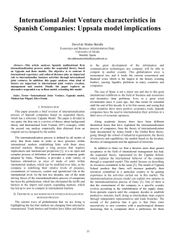 International Joint Venture characteristics in Spanish