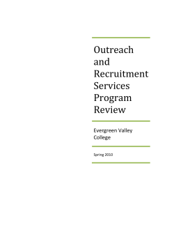 Outreach and Recruitment Services Program Review