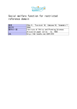 Social welfare function for restricted reference domain