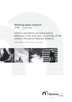 inflation persistence and price-setting behaviour in the euro