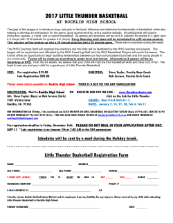 little thunder basketball - Rocklin Unified School District