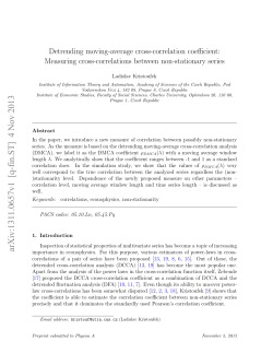 Detrending moving-average cross-correlation coefficient: Measuring