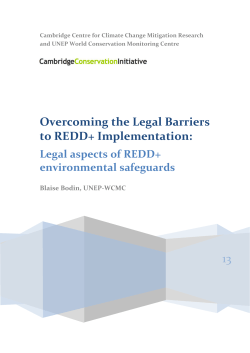 Overcoming the Legal Barriers to REDD+