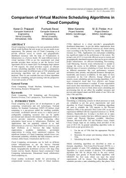 Comparison of Virtual Machine Scheduling Algorithms in Cloud