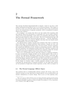 The Formal Framework - Beck-Shop
