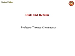 Risk and Return