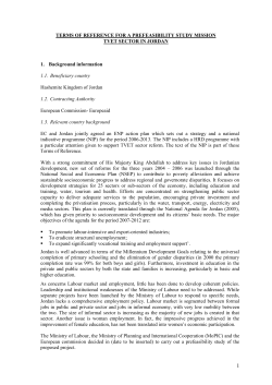 terms of reference for a prefeasibility study mission