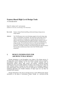 Feature-Based High Level Design Tools