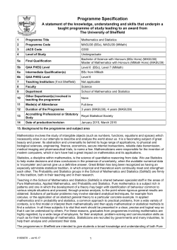 BSc - The University of Sheffield