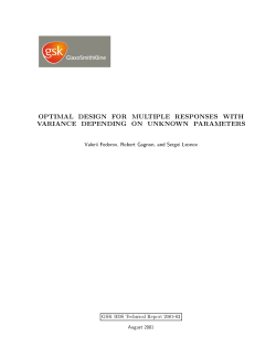 optimal design for multiple responses with variance depending on