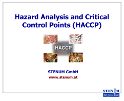 HACCP What is HACCP?