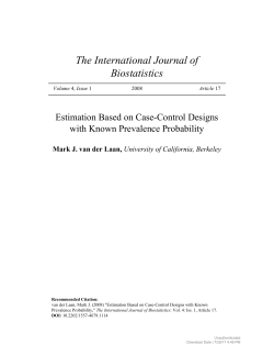 Estimation Based on Case-Control Designs with Known