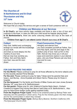 Church Notices Sunday 11th June