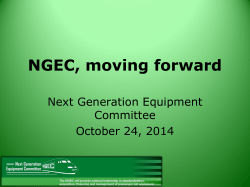 NGEC Future Working Group Recommendation
