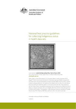 National best practice guidelines for collecting Indigenous status in