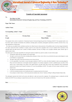 copyright transfer form - International Journal of Advanced