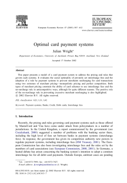Optimal card payment systems