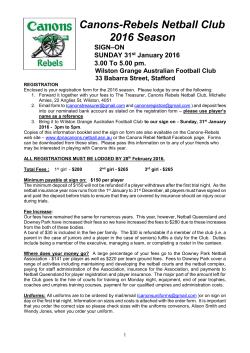 Canons-Rebels Netball Club Inc - About Canons Rebels Netball Club