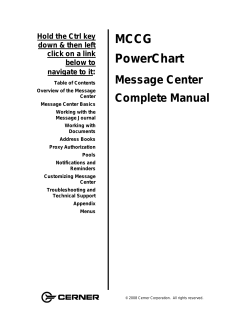 Overview of the Message Center