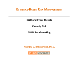 Erudite Analytics Offerings - Society of Risk Management Consultants